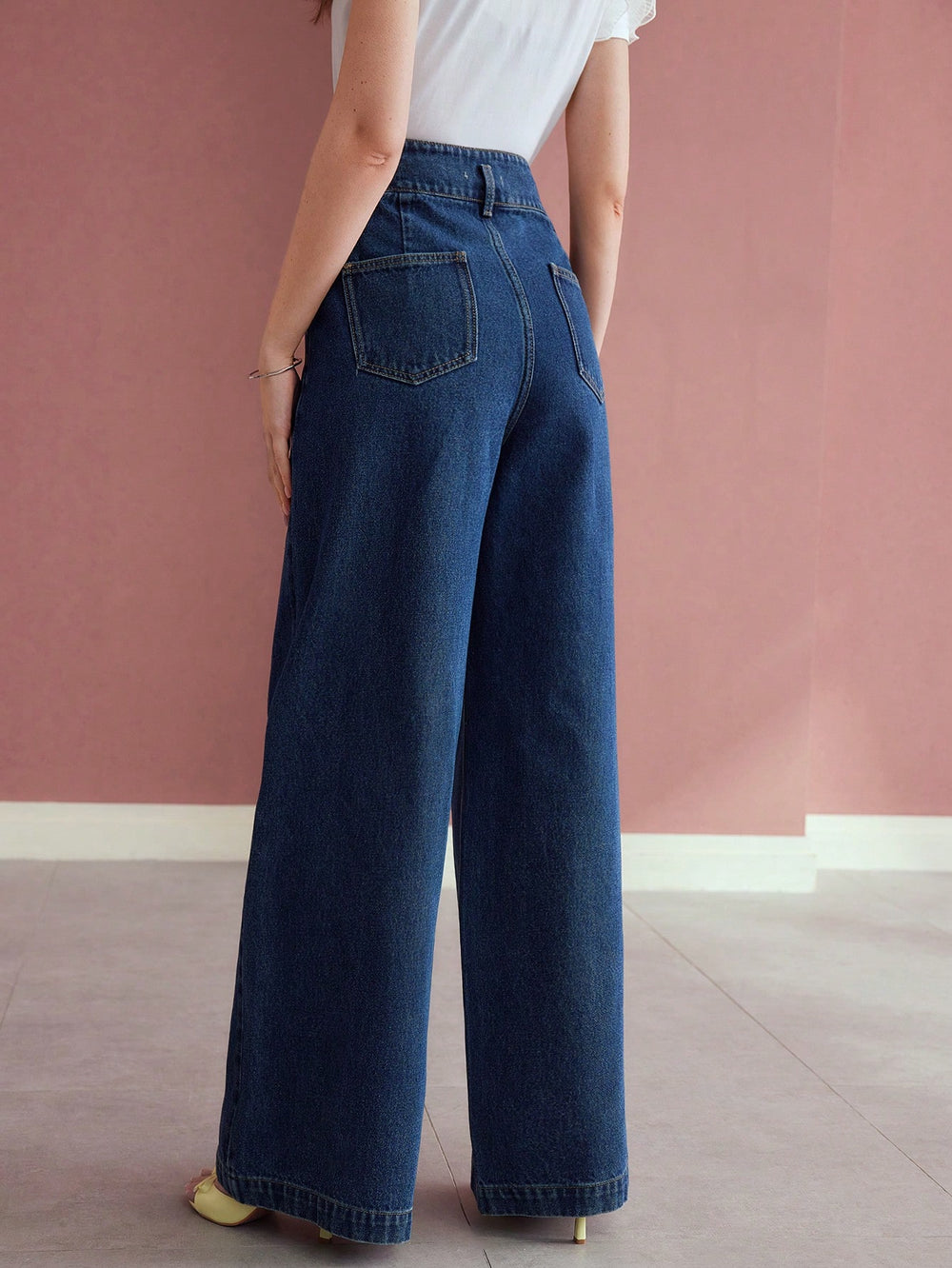 Dark Wash High Waist Wide Leg Jeans