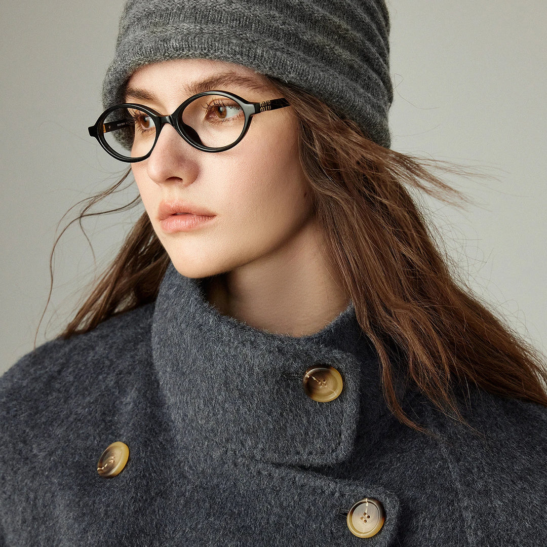 Double-Faced Wool Blend Long Overcoat