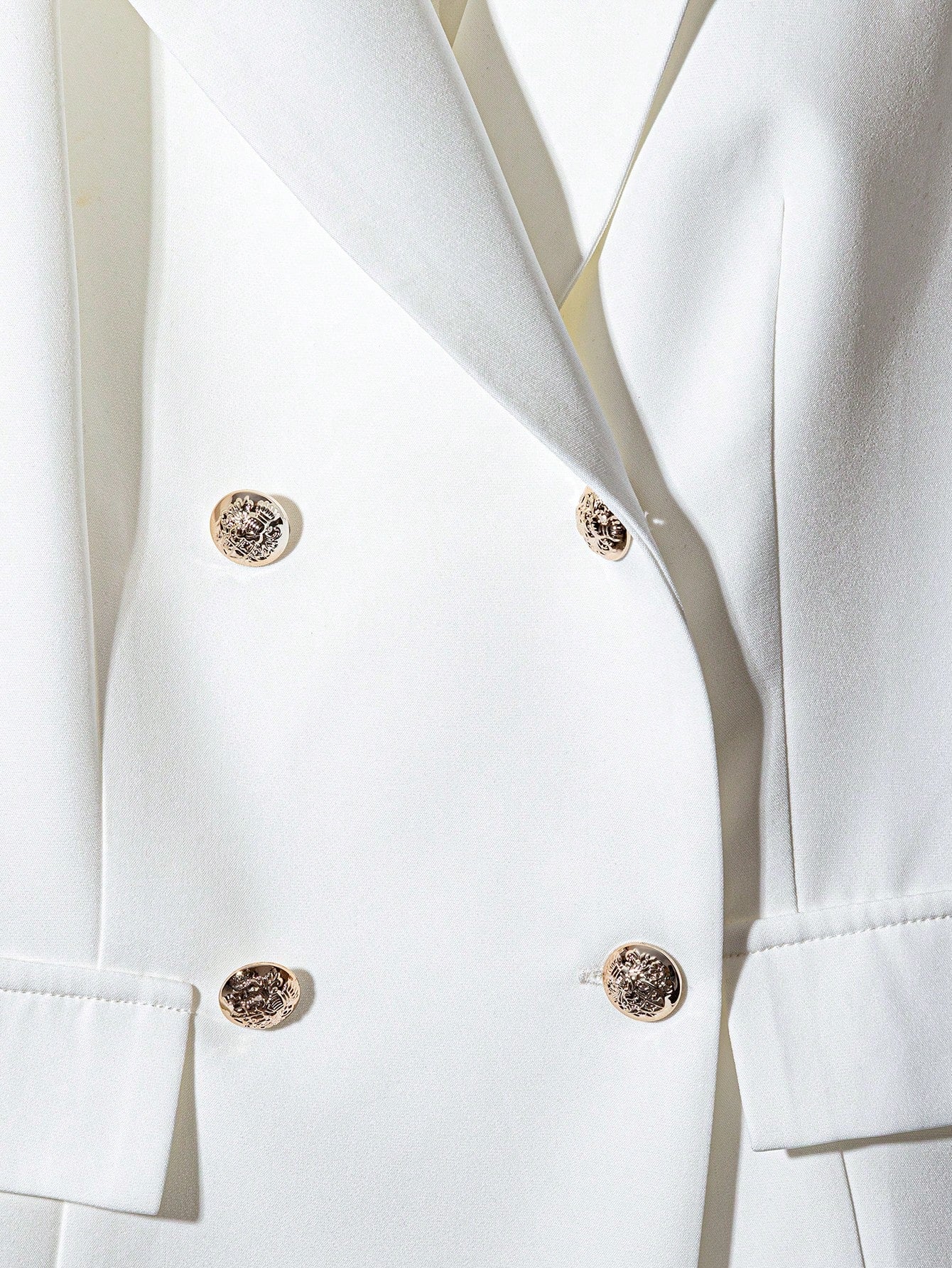 Double-Breasted Sleeveless Blazer