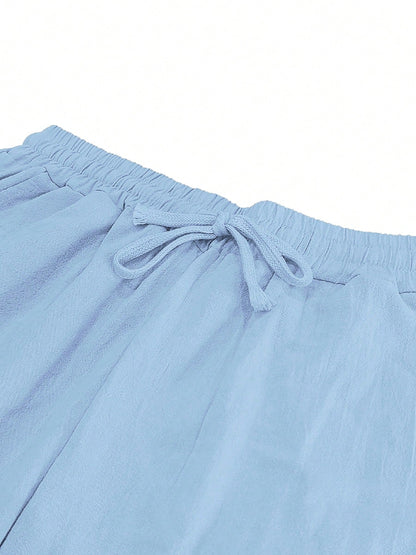 Drawstring Linen Beach Pants