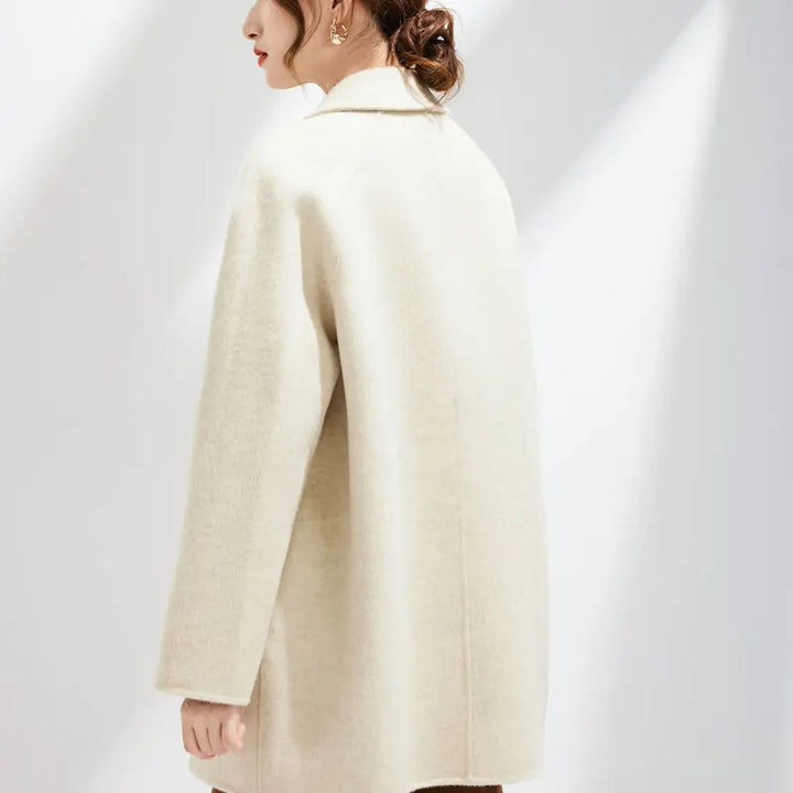 Elegant Handmade Double-Sided Wool Pea Coat