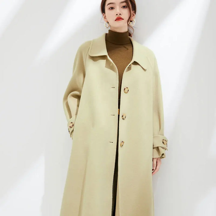 Elegant Premium Wool Long Coat