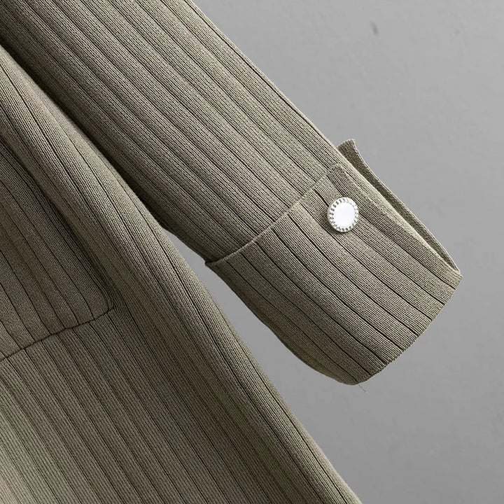  Elegant Ribbed Knit Cardigan Lounge Set