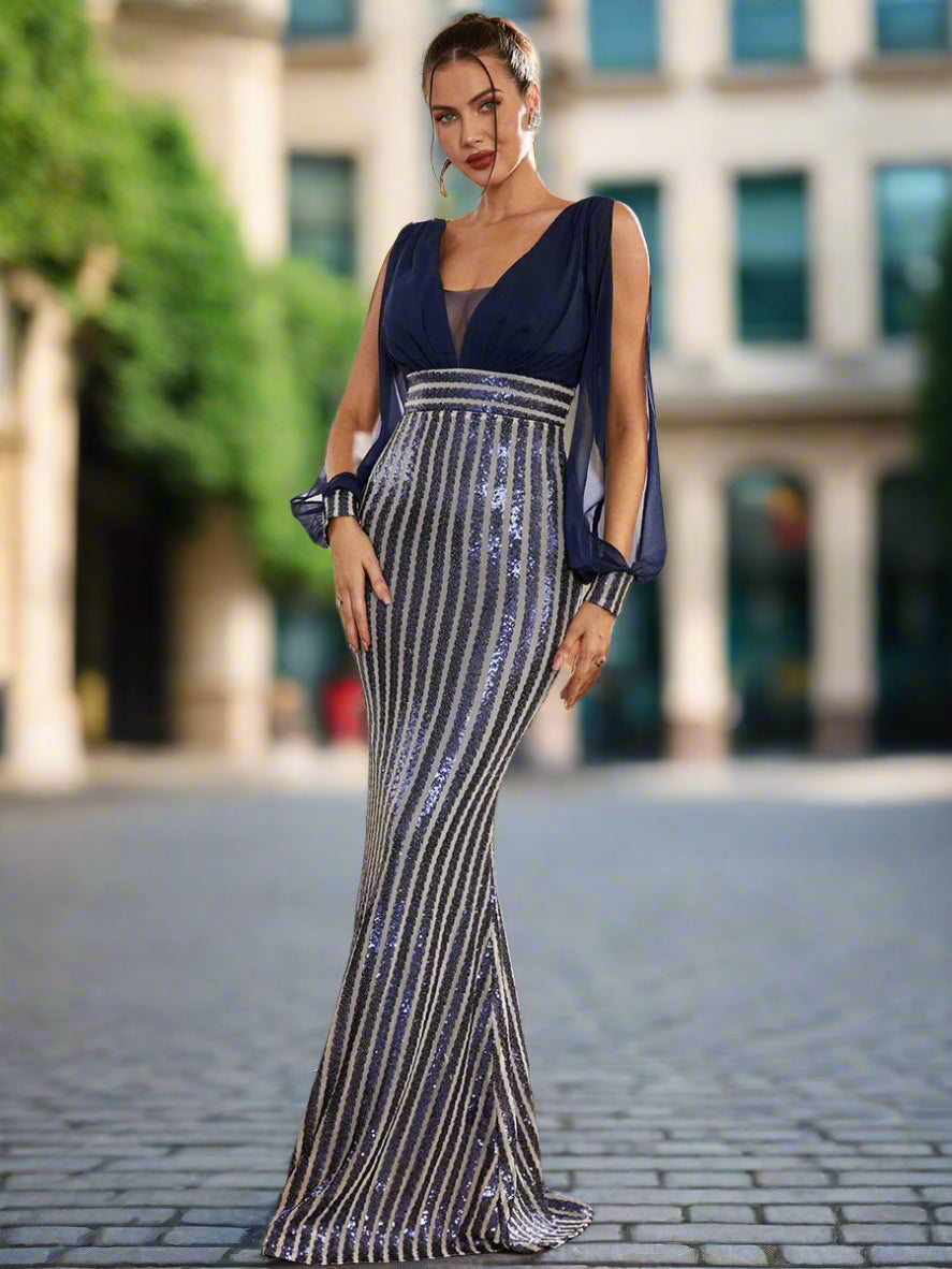 Elegant Sequin Maxi Gown