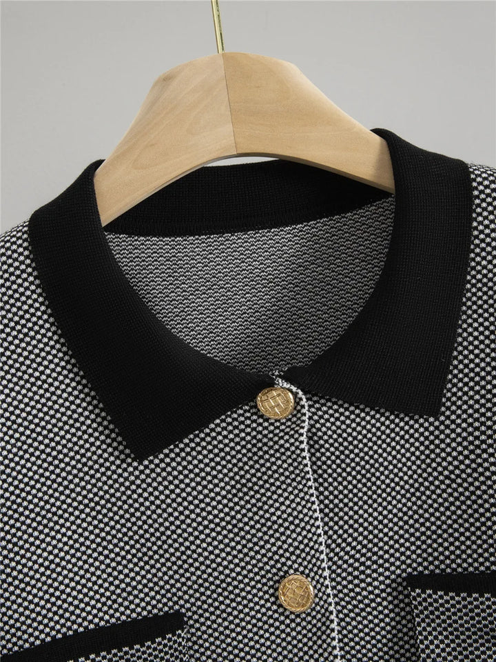 Elegant Two-Tone Knit Lounge Set