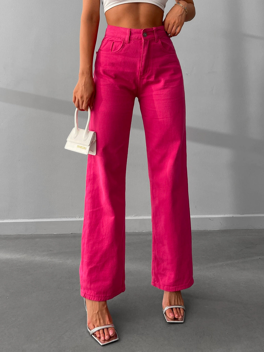 Elegant Wide Leg High Waist Jeans