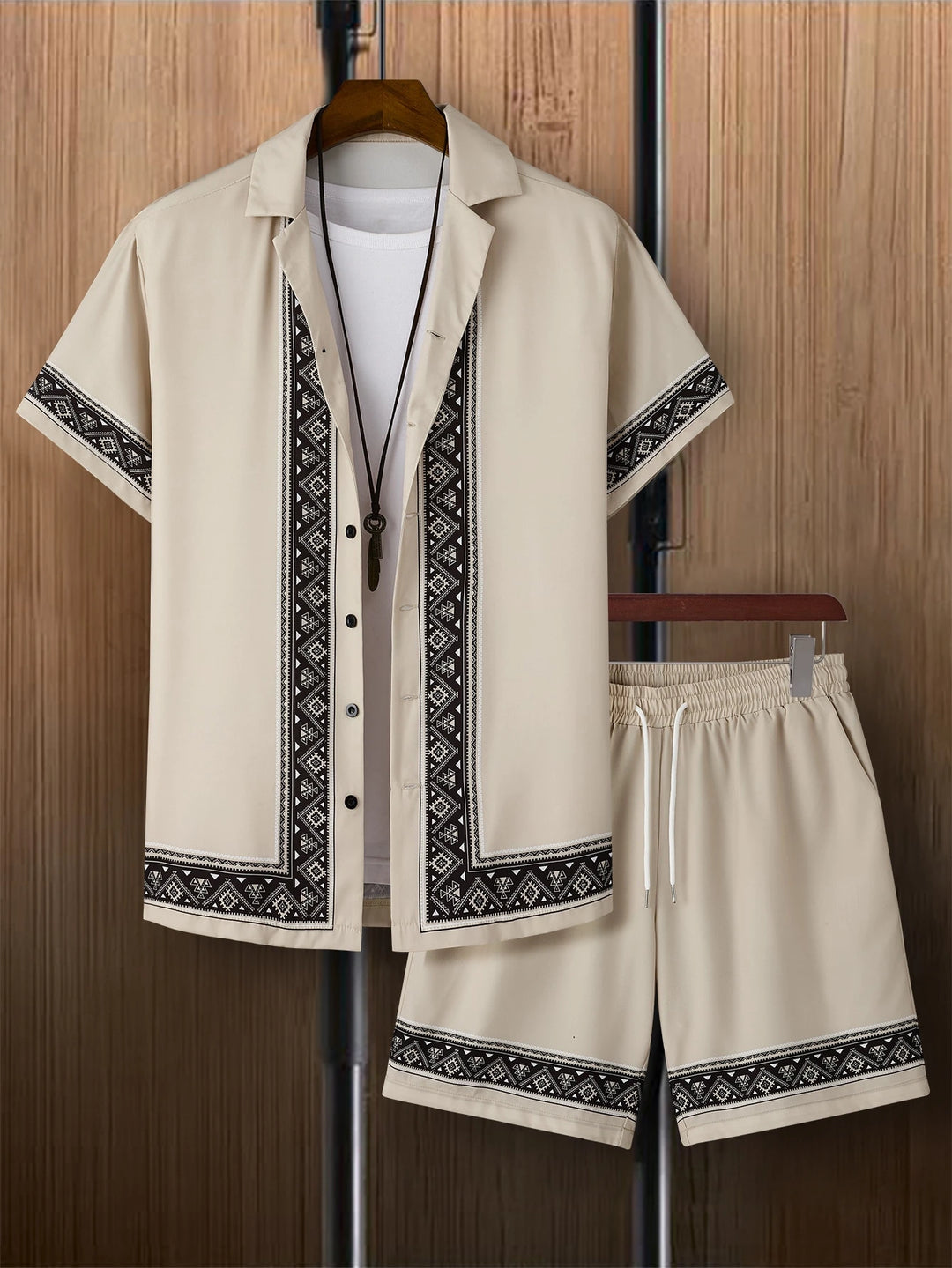 Embroidered Trim Resort Set