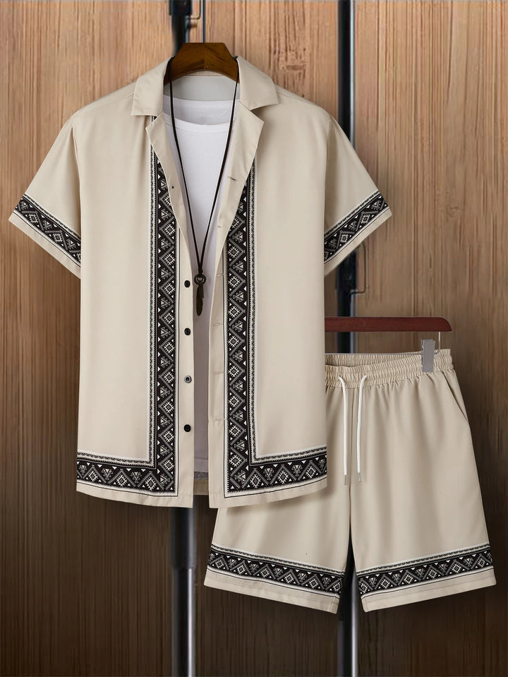 Embroidered Trim Resort Set