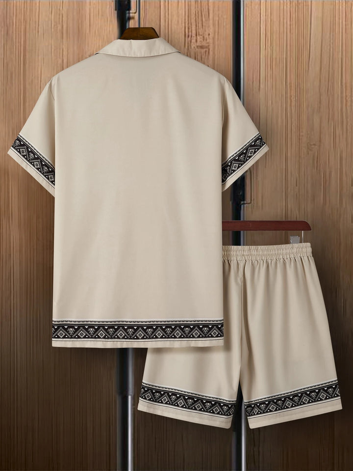 Embroidered Trim Resort Set