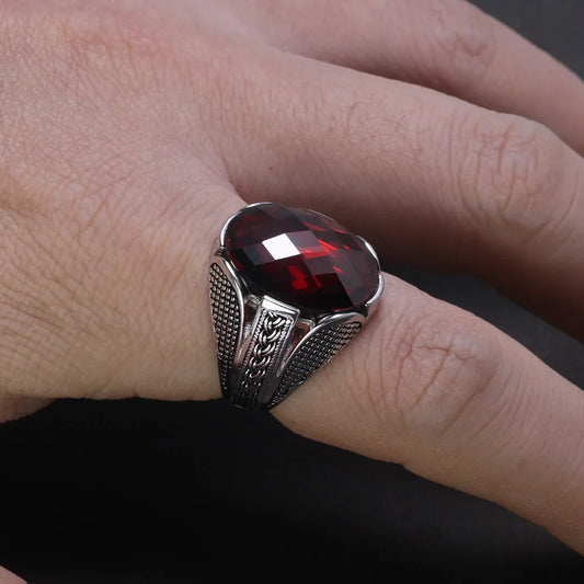Faceted Zircon Woven Sterling Silver Ring