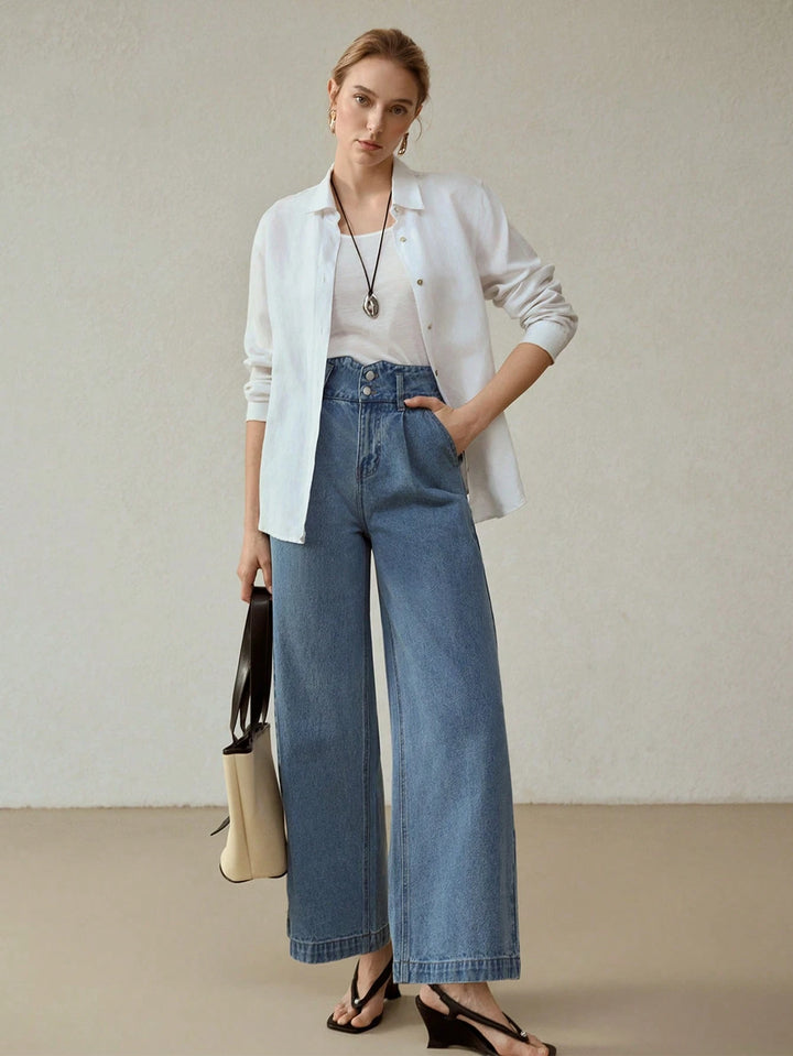 Faux Leather High Waist Tapered Trousers