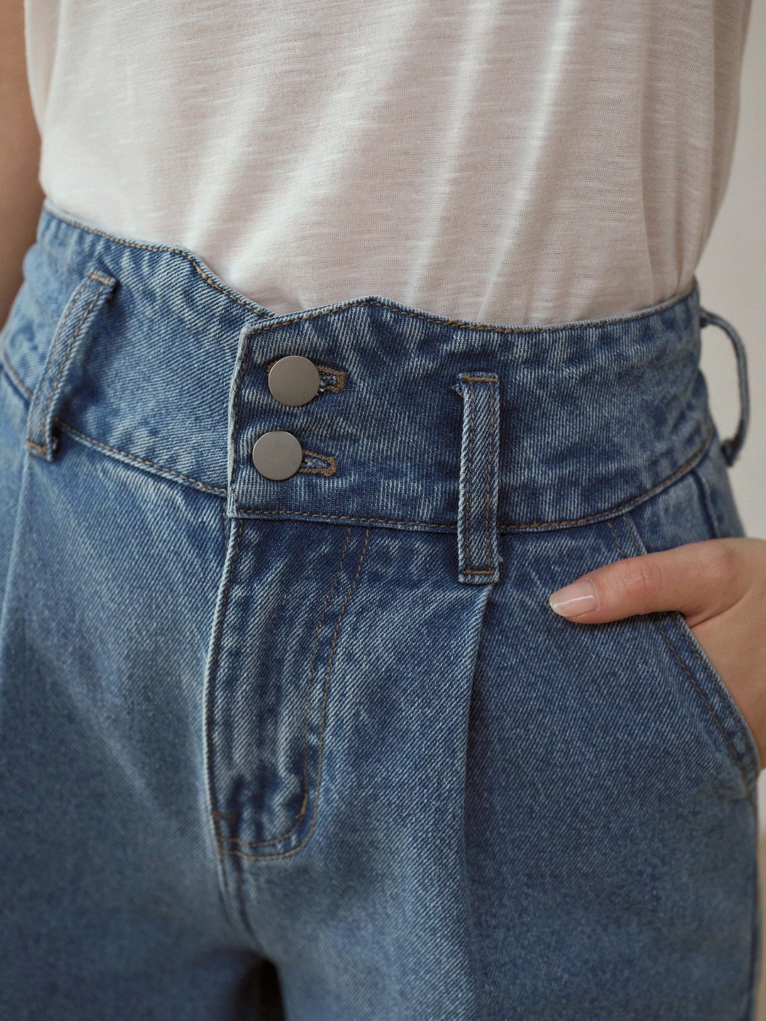 Faux Leather High Waist Tapered Trousers