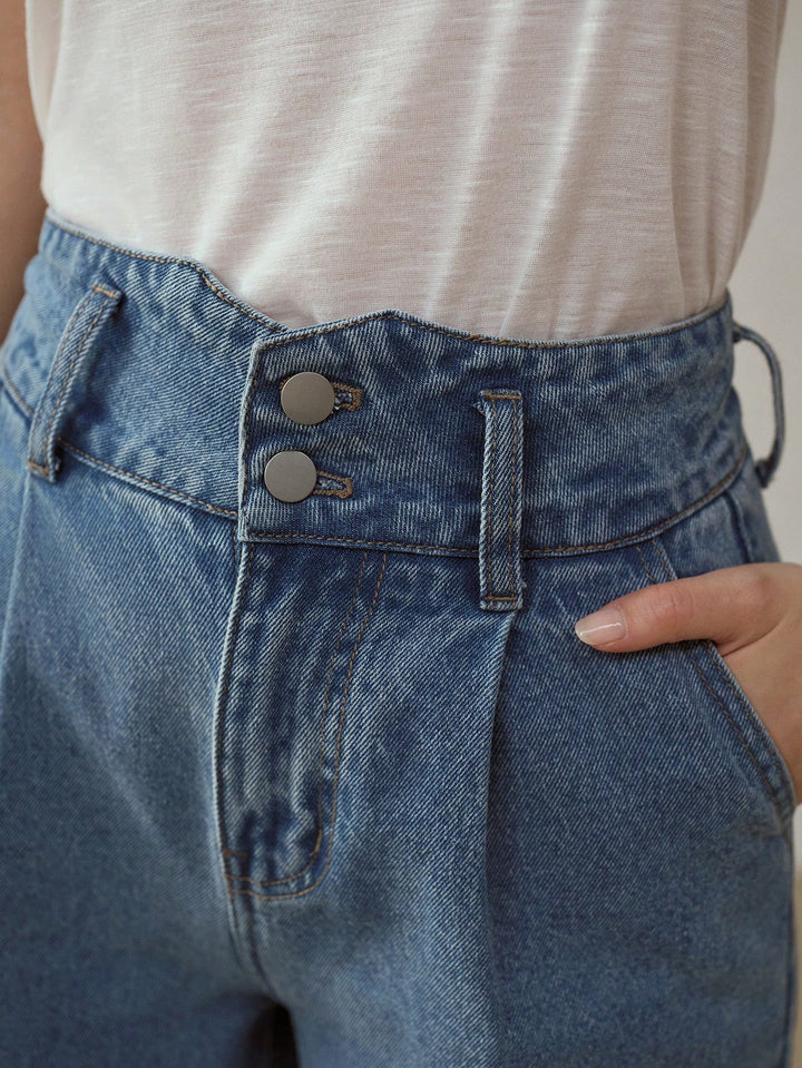 Faux Leather High Waist Tapered Trousers