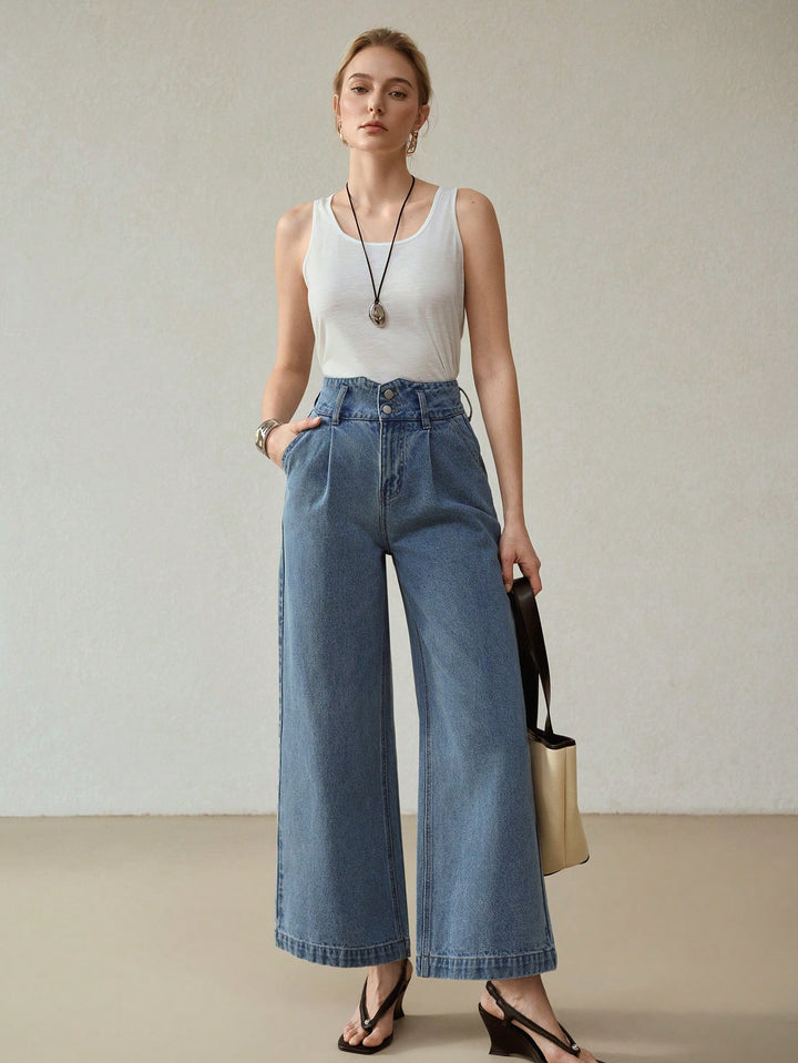 Faux Leather High Waist Tapered Trousers