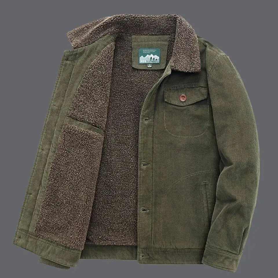 Fleece Lined Corduroy Trucker Jacket