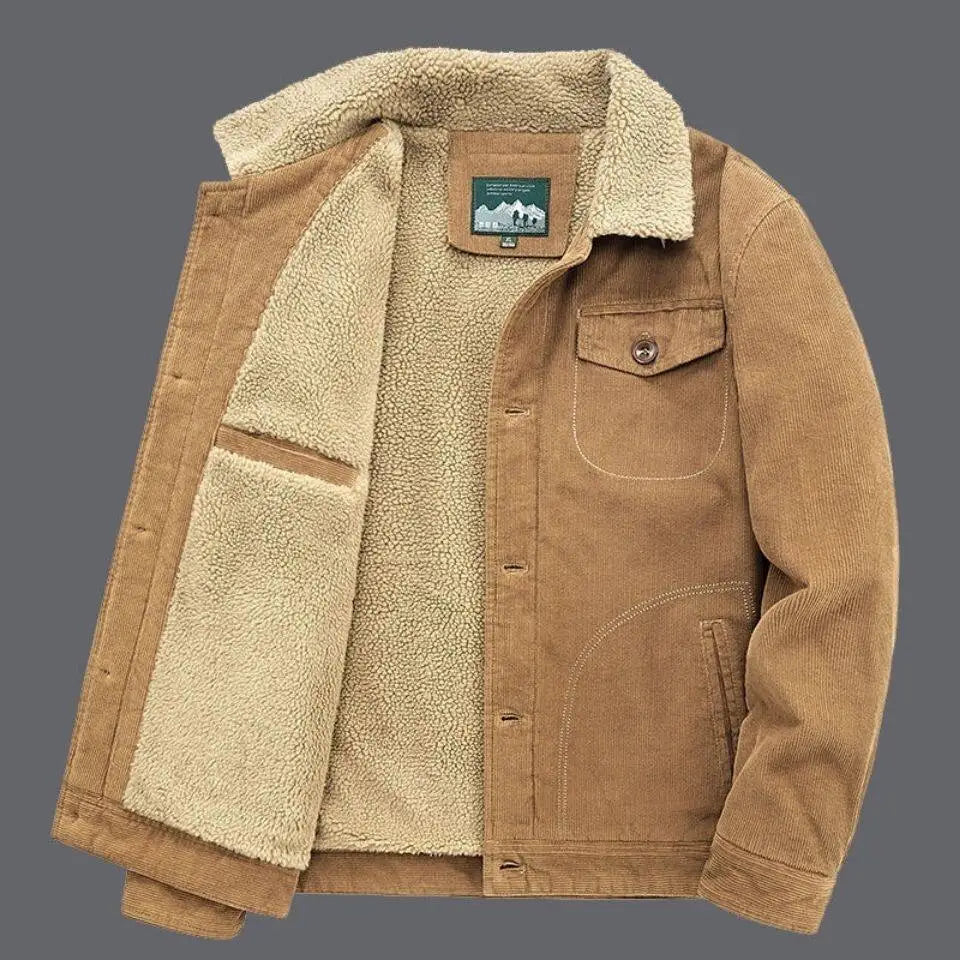 Fleece Lined Corduroy Trucker Jacket