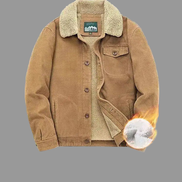 Fleece Lined Corduroy Trucker Jacket