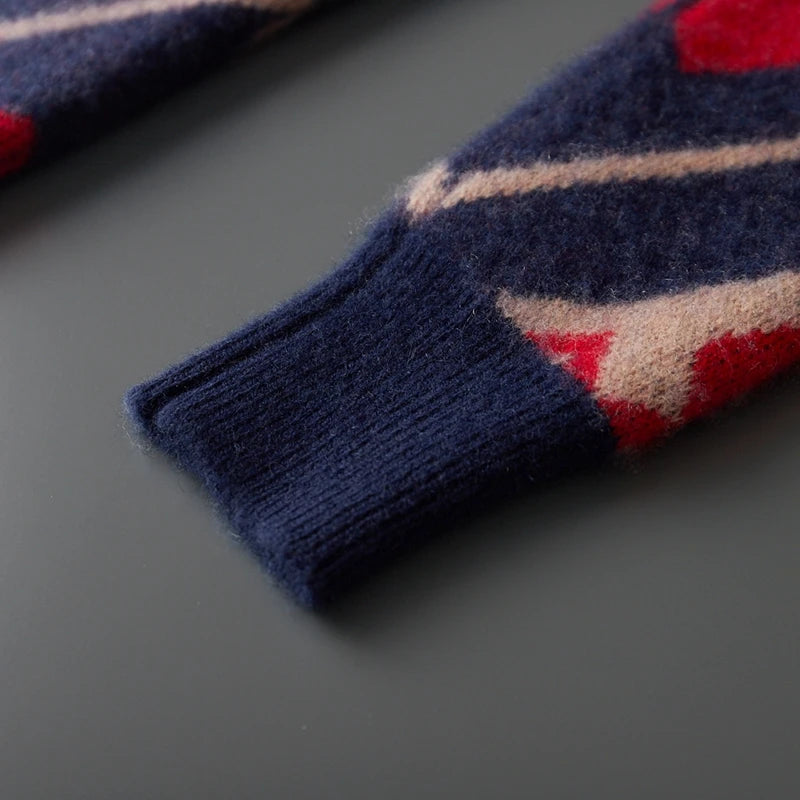 Geometric Merino Wool Jacquard Sweater