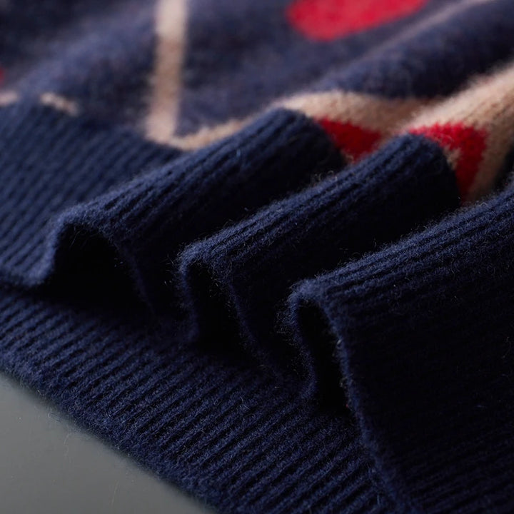 Geometric Merino Wool Jacquard Sweater