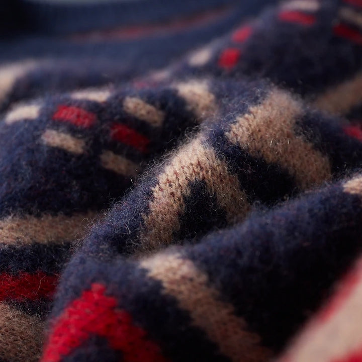 Geometric Merino Wool Jacquard Sweater