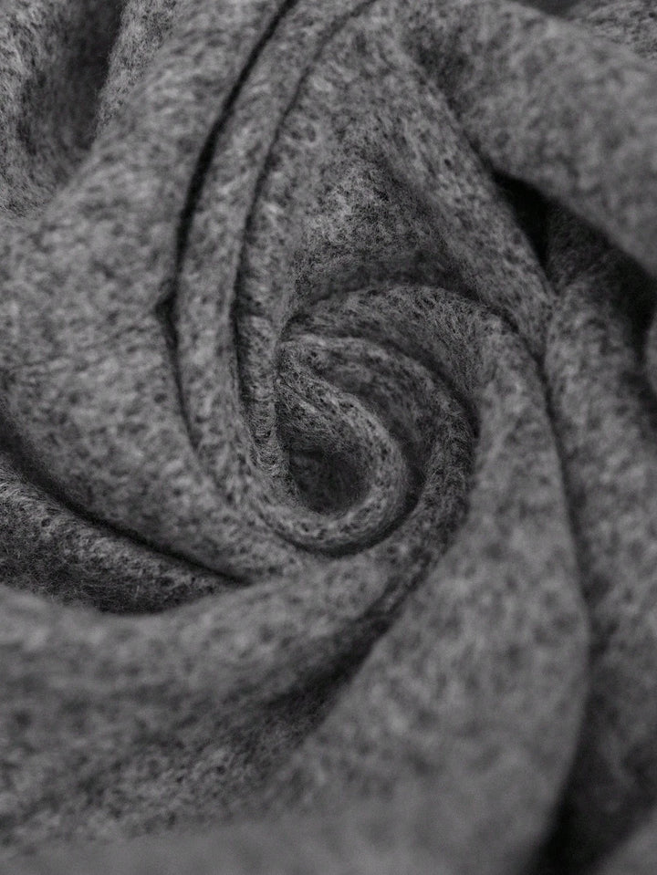 Grey Velvet Peplum Suit Set