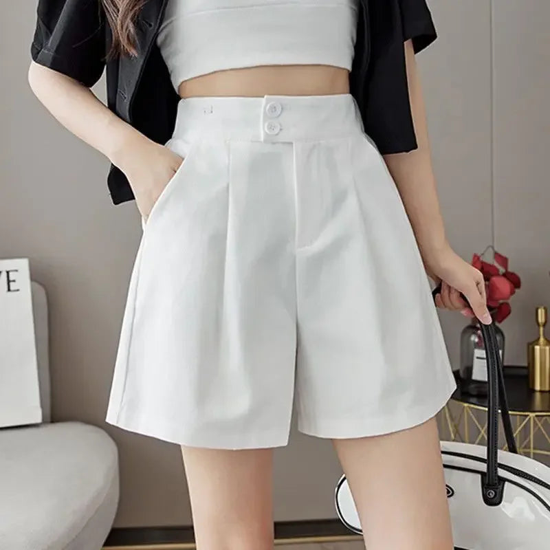 High Waisted Pleated Dress Shorts