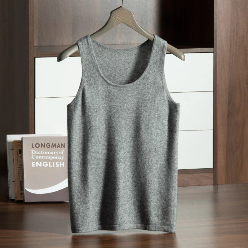 Knit Cashmere Sleeveless Tank