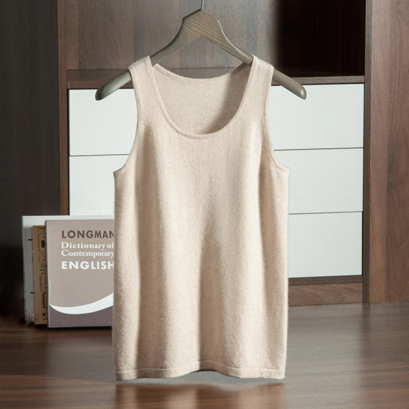 Knit Cashmere Sleeveless Tank