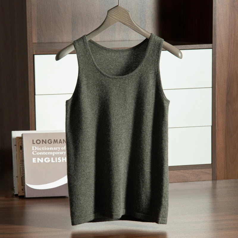 Knit Cashmere Sleeveless Tank