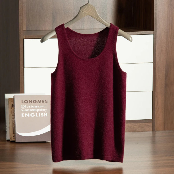 Knit Cashmere Sleeveless Tank