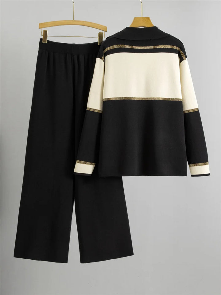 Knit Double-Breasted Lounge Set