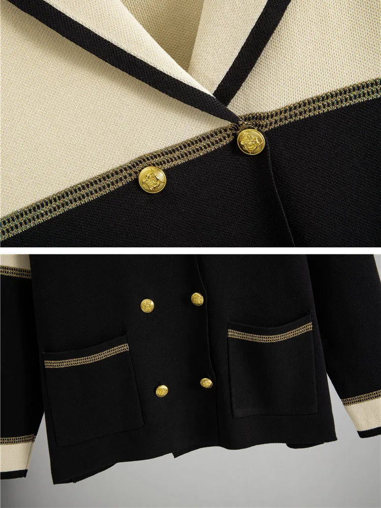 Knit Double-Breasted Lounge Set