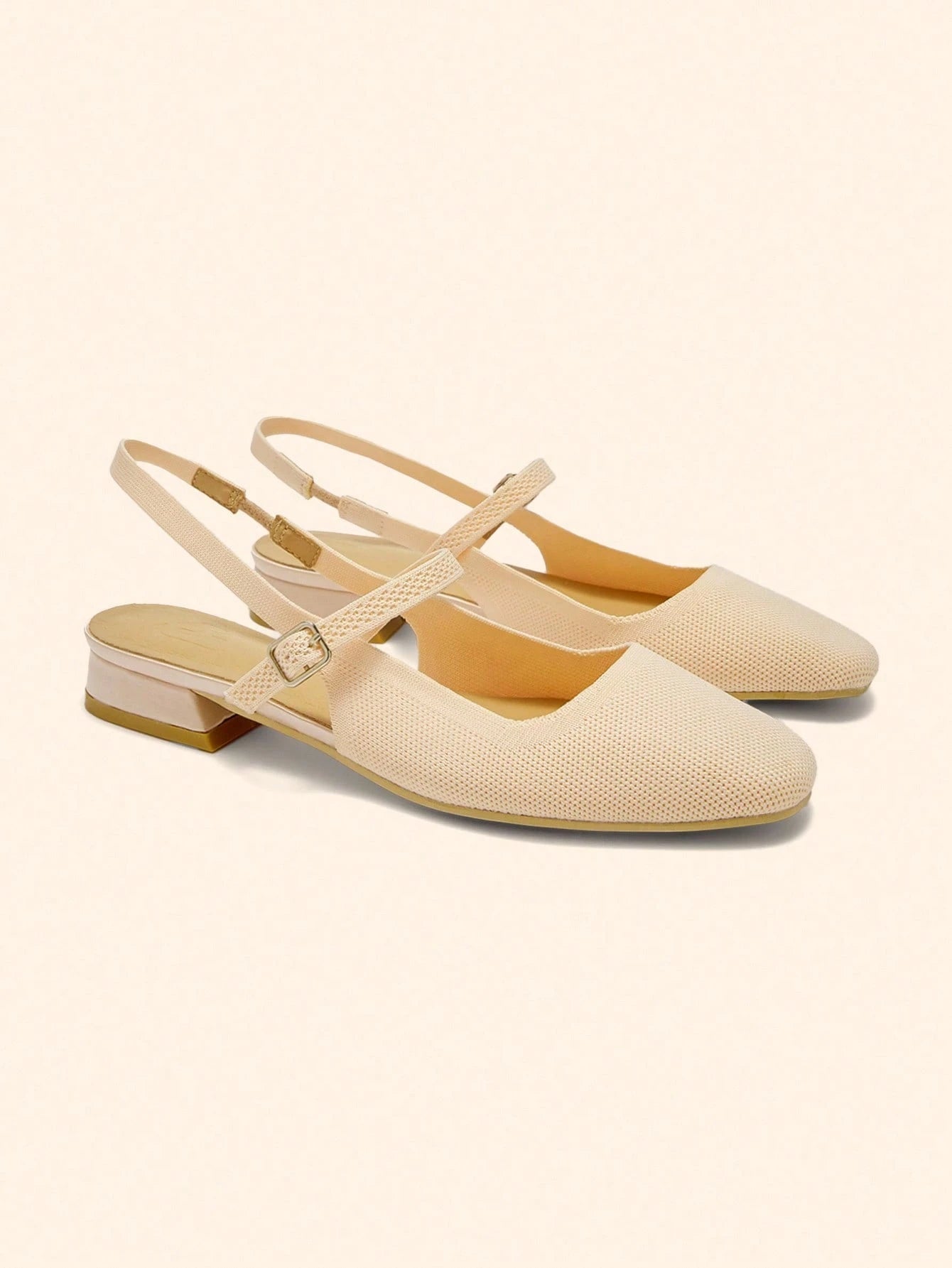 Knit Mary Jane Slingback Flats