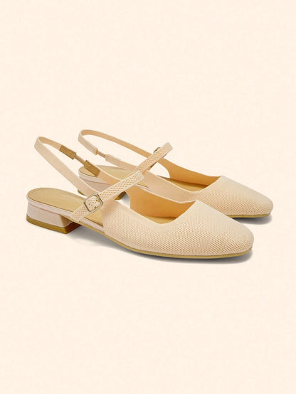Knit Mary Jane Slingback Flats