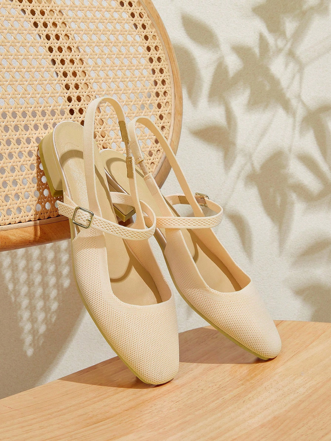 Knit Mary Jane Slingback Flats