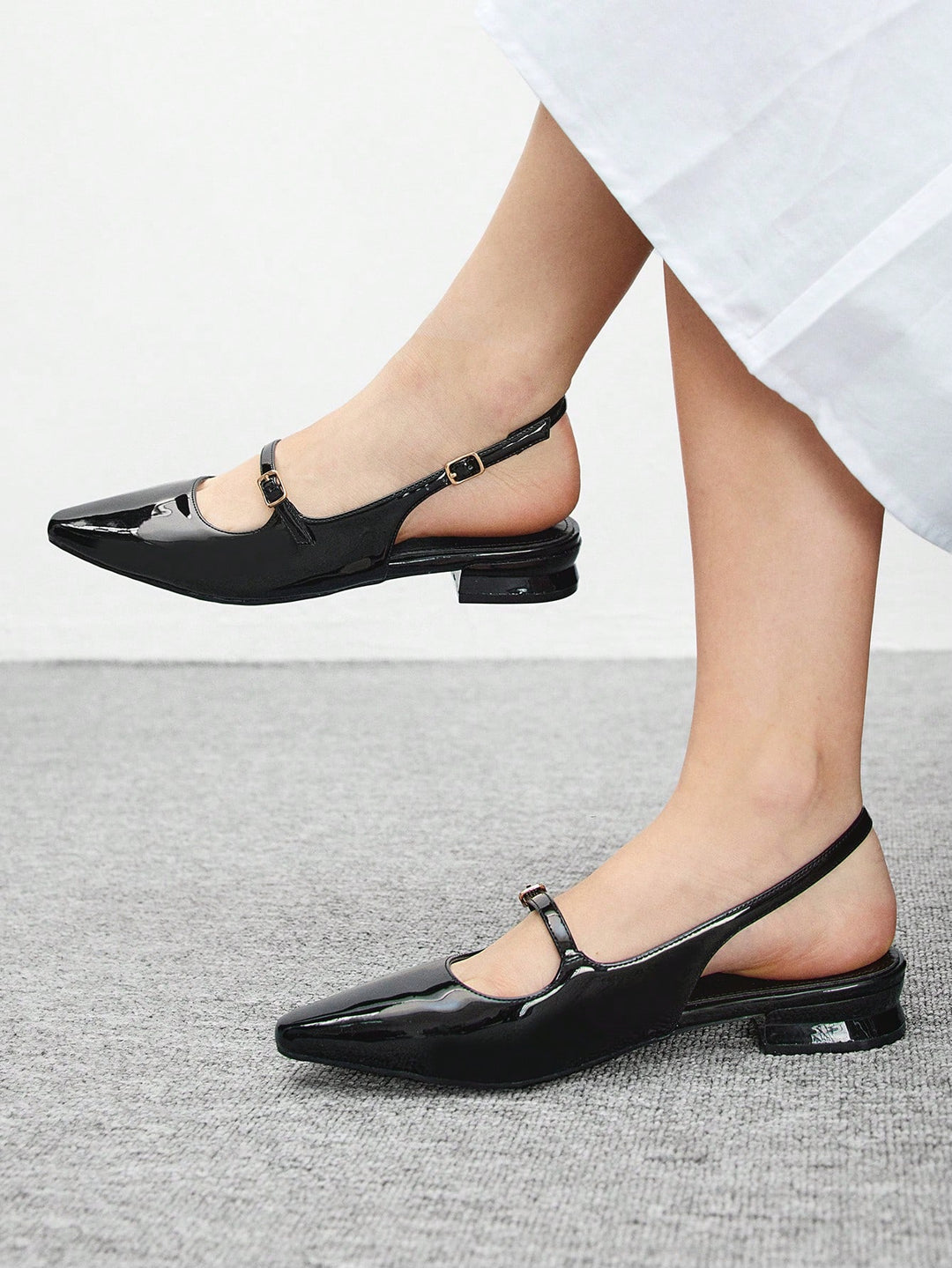 Knit Mary Jane Slingback Flats