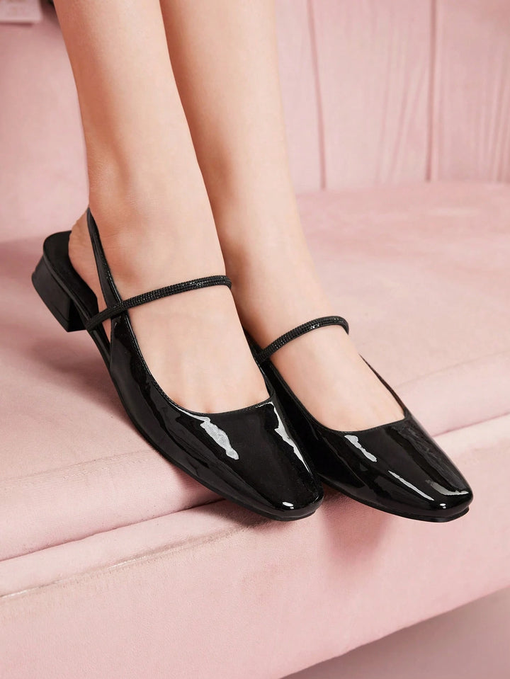 Knit Mary Jane Slingback Flats