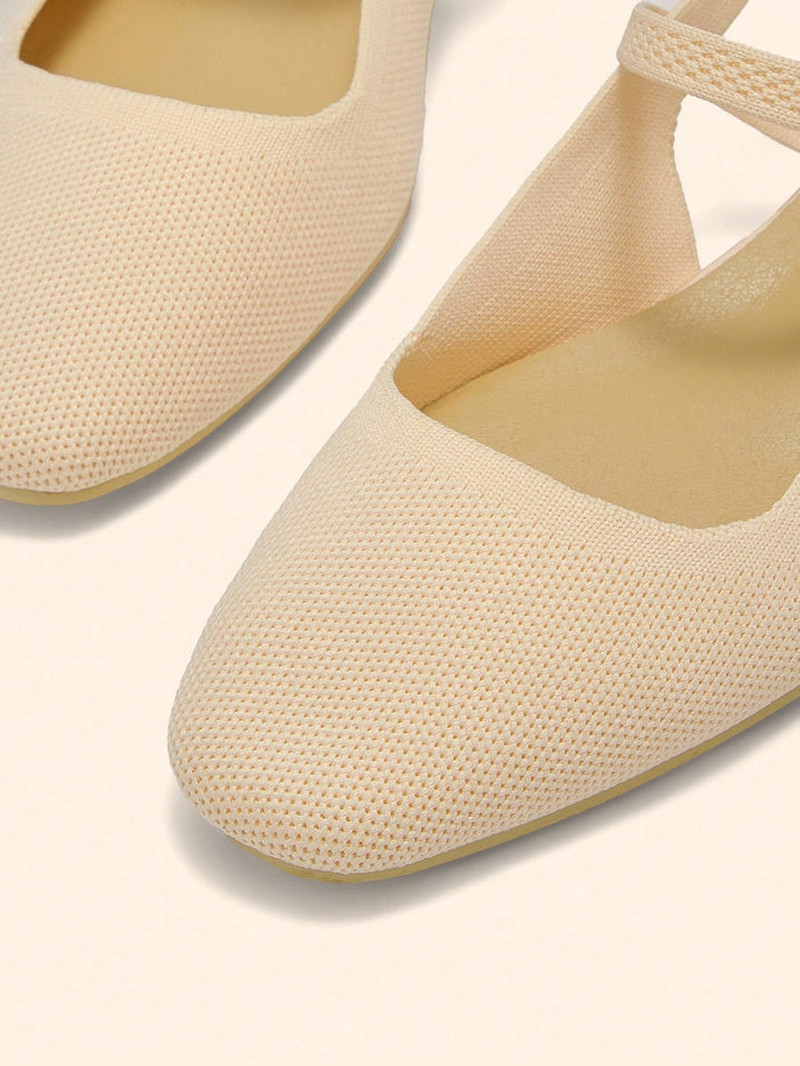 Knit Mary Jane Slingback Flats