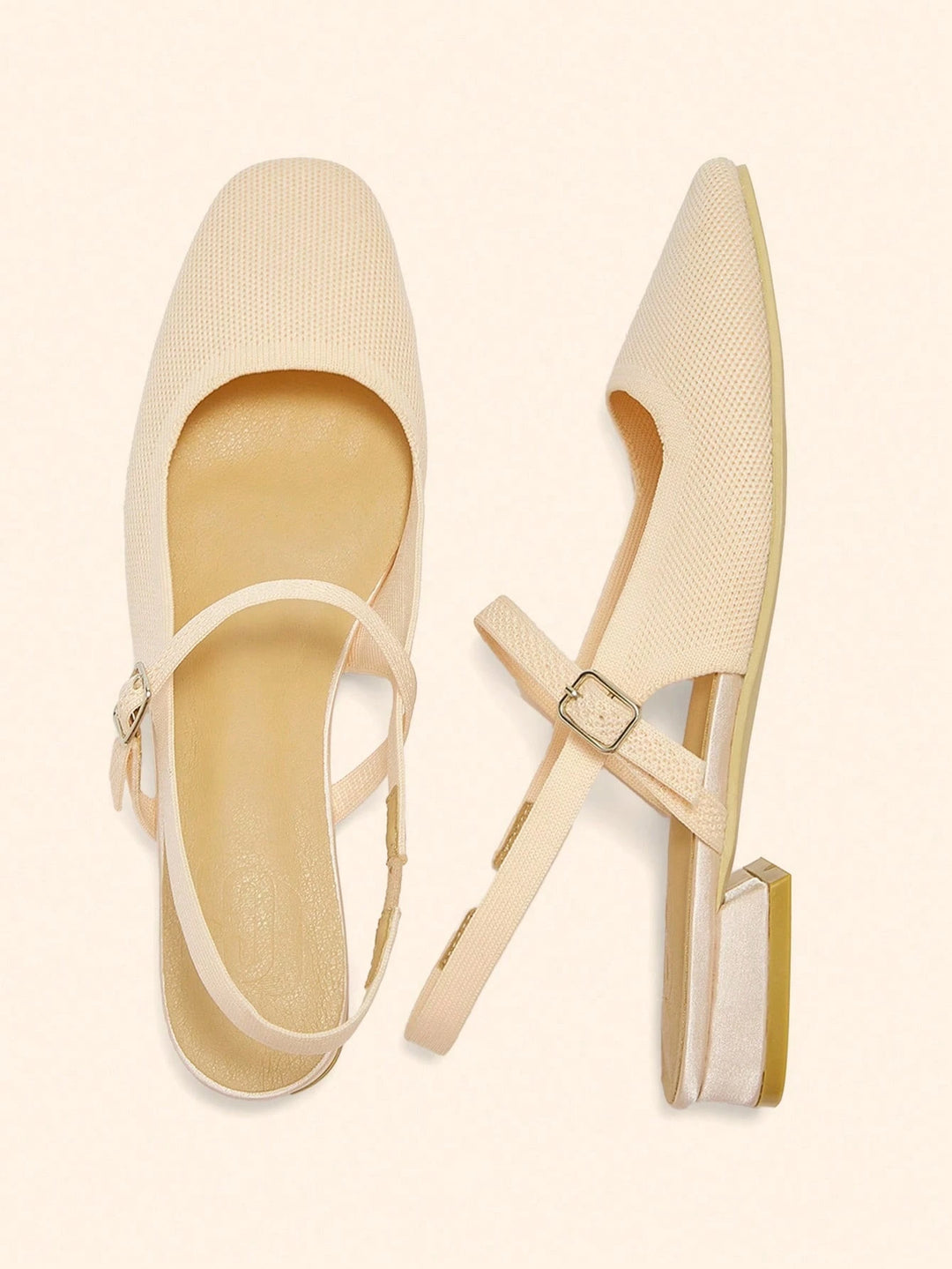 Knit Mary Jane Slingback Flats