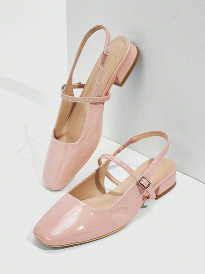 Knit Mary Jane Slingback Flats