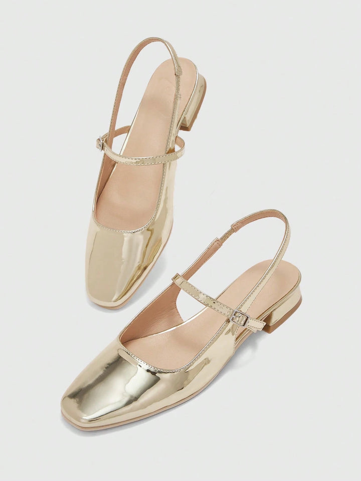 Knit Mary Jane Slingback Flats