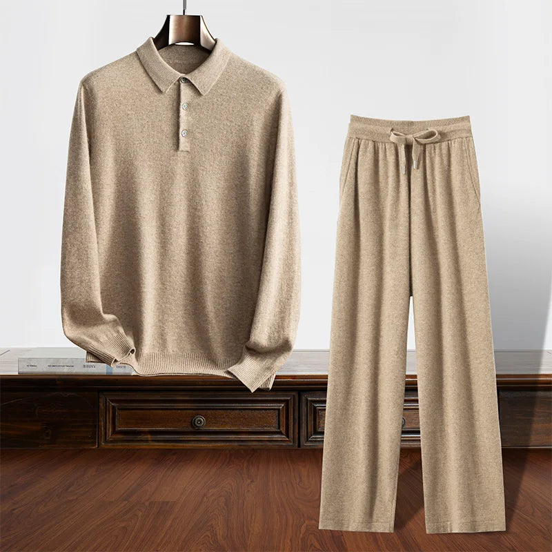 Knit Polo Lounge Set