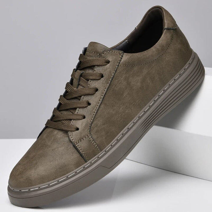 ChiClick | Classic Textured Leather Sneakers