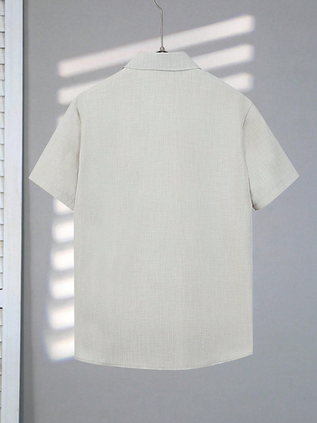 Linen Blend Camp Collar Shirt