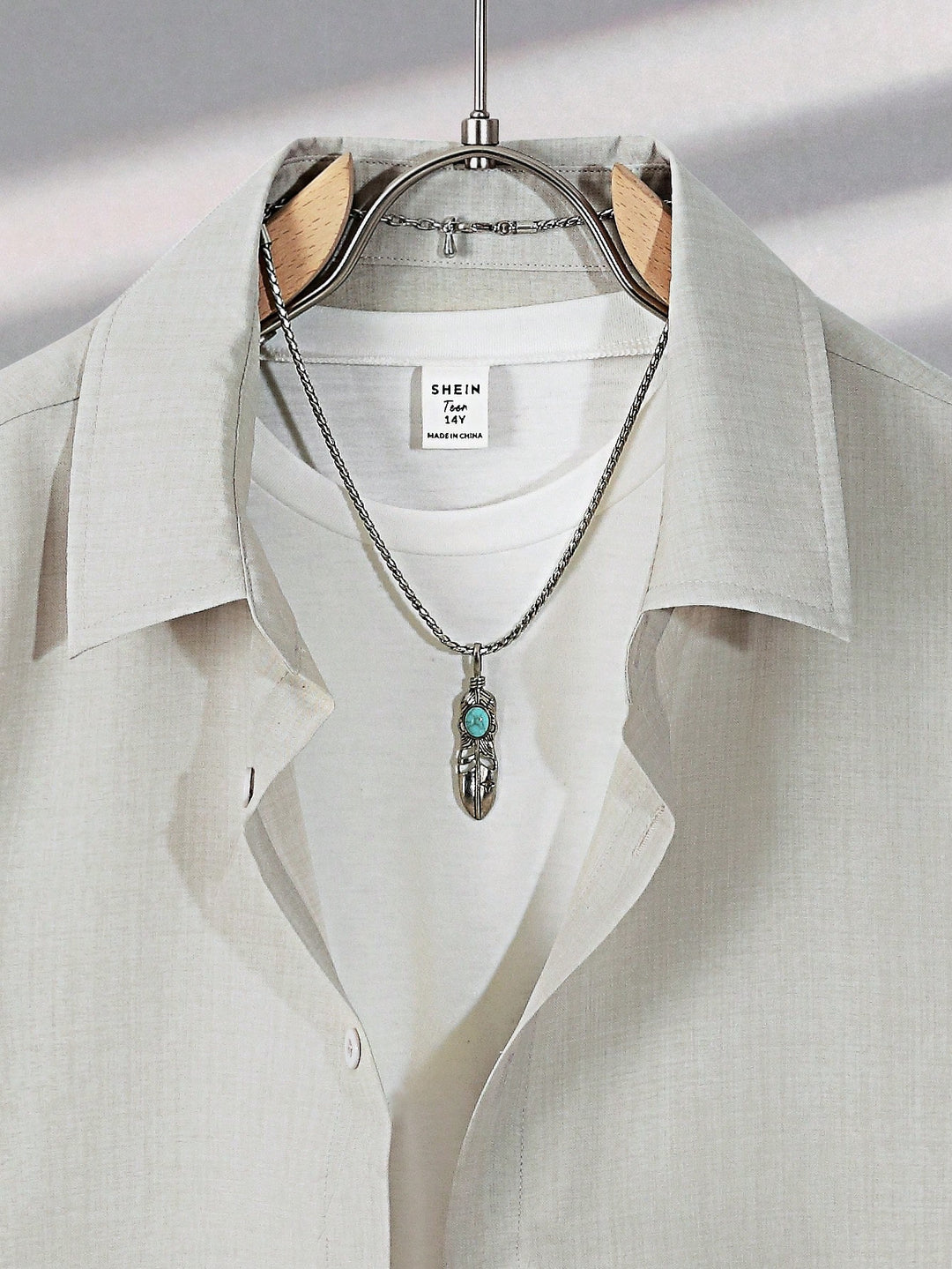 Linen Blend Camp Collar Shirt