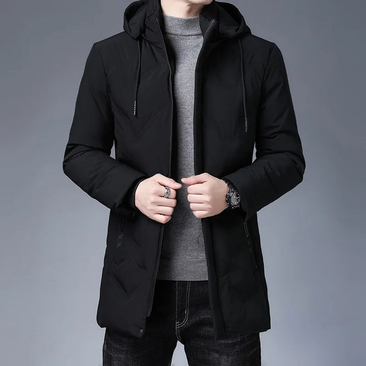 Long Hooded Padded Winter Parka