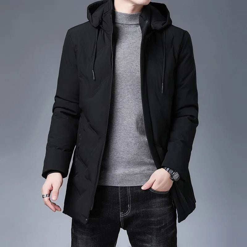 Long Hooded Padded Winter Parka