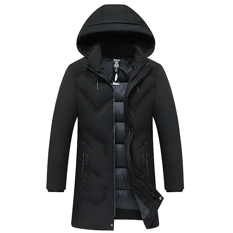 Long Hooded Padded Winter Parka