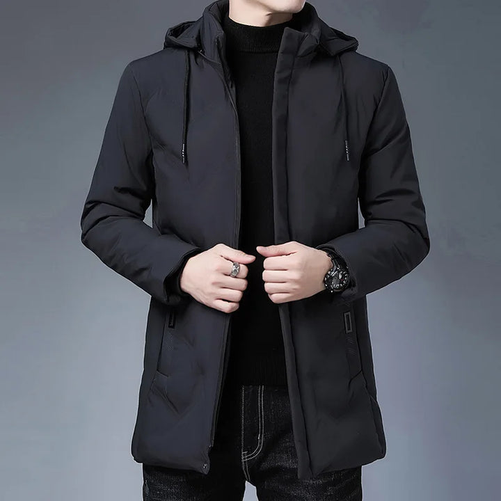 Long Hooded Padded Winter Parka