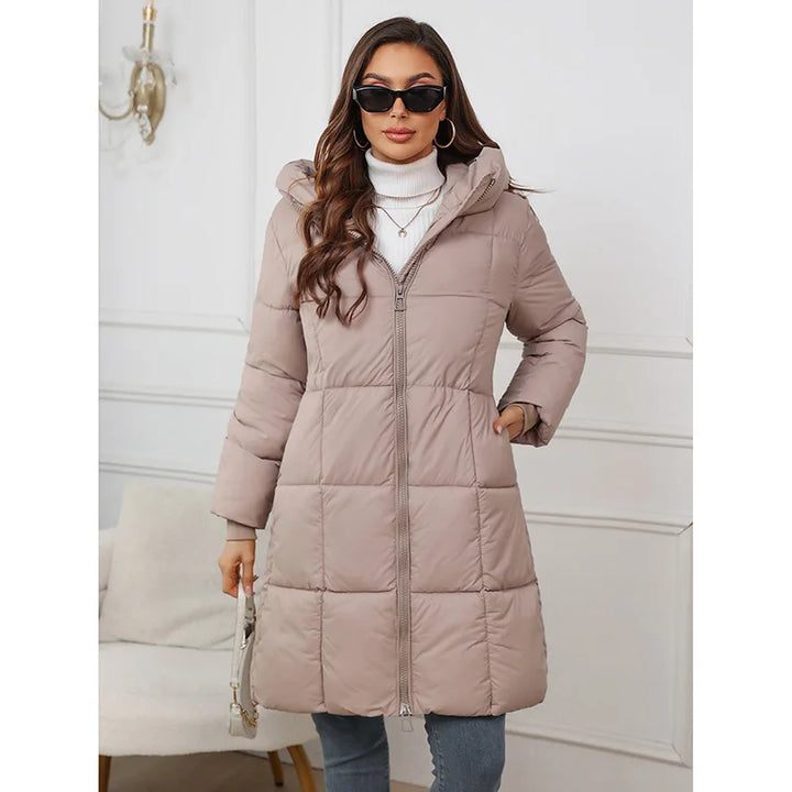 Long Hooded Winter Puffer Coat